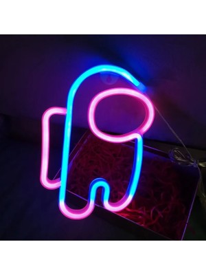 Xiyu Shop Beyaz Stil Rgb LED Neon Lamba Burcu Astronot Oyun Lambası Neon Duvar Işıkları Gece Lambası Odası Tatil Partisi Dekoru Için Serin Doğum Günü Noel Hediyesi (Yurt Dışından)