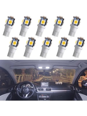 Xiyu Shop Mavi Md Otomatik LED Otomatik Lamba Iç Aydınlatma LED Dc 12 V Plaka Ampuller Işaretleyici Işık Beyaz Mavi LED Cob LED (Yurt Dışından)