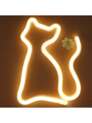 Xiyu Shop Parmak Kedi Kitty Neon Burcu Işıkları Duvar Dekorasyonu Usbbattery Bar Ktv Snack Shop Ticari Aydınlatma LED Neon Gece Lambası Odası Dekor (Yurt Dışından)