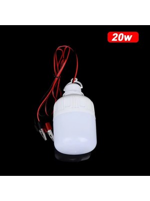 Xiyu Shop 20W LED Ampul Acil Durum Lambası Ampulü 12V Kordon Klipsi Alçak Gerilim Spot Ampul Taşınabilir Lamba Oturma Odası Yatak Odası Bahçe Mutfak Için (Yurt Dışından)