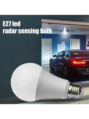 Xiyu Shop 7W Tarzı 1 Parça Pır Hareket Sensörü Lamba E27 LED Radar Ampul Smdır Hareket Sensörü Lamba Ampul Güvenlik Işığı (Yurt Dışından)