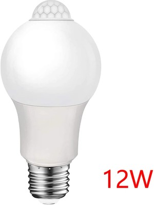 Xiyu Shop 18W Tarzı 12W E27 LED Ampuller 9W 12W 15W 18W Pır Hareket Sensörü Lamba Ac 110V 220V Enerji Tasarruflu Ampuller Otomatik Akıllı Kızılötesi Vücut Gece Güvenlik Işığı (Yurt Dışından)