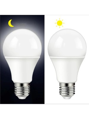 Xiyu Shop 3000K Stili 6000K 1-Led Alacakaranlık Şafak Sensörlü Işık Ampul A60 E27 Bv 10 W Bahçe Koridor Dekor Gece Işıkları Işık Sensörü Gece Lambası (Yurt Dışından)