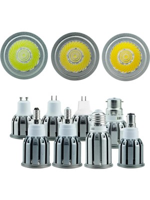 Xiyu Shop 7W Tarzı E14 Kısılabilir 7W 9W 12W LED Spot E27 E12 E14 B22 B15 Cob Spot Ampuller Parlak Ev Lambaları GU10 Guv 220V C36 Alüminyum (Yurt Dışından)