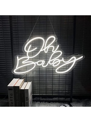 Xiyu Shop 5W Tarzı Beyaz4 Oh Bebek Neon Burcu LED Neon Işık Yatak Odası Duvar Dekorasyonu Kız Teklifi Bebek Odası Doğum Günü Partisi Için Özel Dekorasyon (Yurt Dışından)