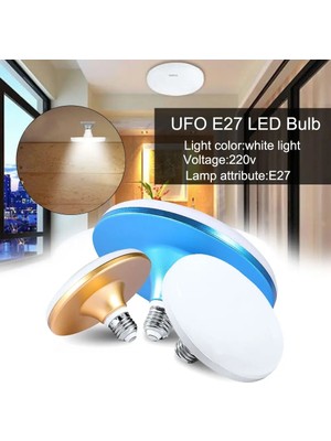 Xiyu Shop 12W Tarzı Beyaz Enerji Tasarruflu E27 LED Ampul 220 V Ufo Lamba Lambaları Soğuk Beyaz Bombillas Ampul LED Ampul Işıkları (Yurt Dışından)