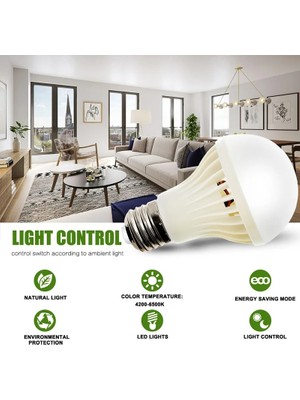 Xiyu Shop 3W 220V E27 LED Ampul Hareket Sensörü Akıllı Ampul Ses Kontrolü LED Işık Banyo Merdiven Gece Acil Ev Aydınlatma (Yurt Dışından)