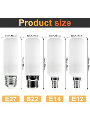 Xiyu Shop E14 Stili Sarı E12E14E27B22 5 W LED Yangın Alev Ampul Işıkları 3 Modları Dinamik Titrek Etkisi Lambası Kapalı Açık Ev Partisi Dekorasyon Için (Yurt Dışından)