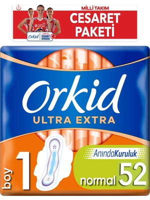 Orkid Ultra Extra Hijyenik Ped Normal 52 Adet Sızıntılara Karşı %100 Koruma Sağlar