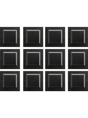 Ovivo Quantum Siyah Komütatör 12'li Paket (Çerçeve Dahil)
