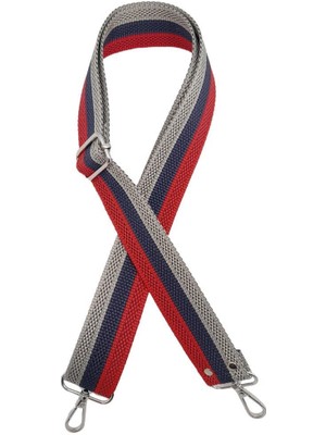 Angel Çanta Aksesuar 120X4 cm Polyester Kolon Çanta Sapı Kırmızı Lacivert Gri Renk Gümüş Metalli