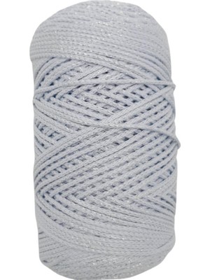 Angel Çanta Aksesuar Simli Polyester Makrome Bebe Mavi Renk 200 gr