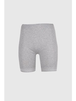 Ceylanoğlu 4'lü Bayan Ribana Dantelli TAYT-231 Gri