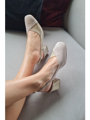 Topukla 10 1010 Topukla Kadın 6 cm Topuklu Loafer Günlük Ayakkabı