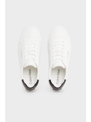 Calvin Klein Logolu Deri Sneaker Ayakkabı HW0HW020370LI Kadın Ayakkabı HW0HW02037 0lı