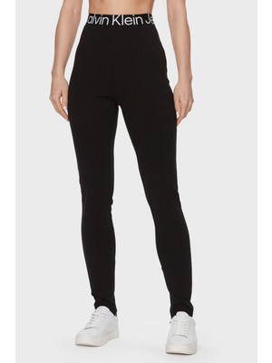 Calvin Klein Slim Fit Yüksek Bel Leggings Pantolon J20J222601BEH Kadın Pantolon J20J222601 Beh