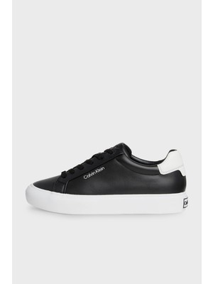 Calvin Klein Logolu Deri Sneaker Ayakkabı HW0HW020370GN Kadın Ayakkabı HW0HW02037 0gn