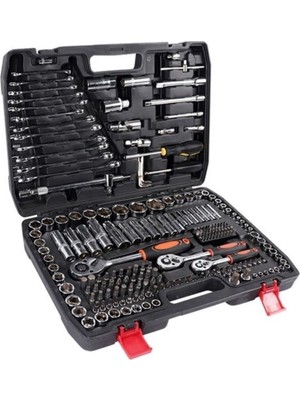 NewStar Germany Cr-V Max 216 Parça Cırcırlı Lokma Anahtar Takımı Full Tam Set Ölçü 1/4