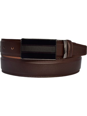 Goderi Deri, Kapaklı Tokalı, Koyu Kahverengi Klasik, Kumaş Pantolon Kemeri 3.5 CM_SIYAH2_KOKDKŞ