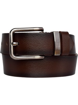 Goderi Deri, Siyah Nikel Takım Tokalı 4 cm Koyu Kahverengi Kadın Kemeri; Kot, Spor Kemer