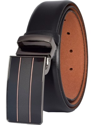 Goderi Deri,kapaklı Tokalı, Siyah Klasik, Kumaş Pantolon Kemeri 3.5 CM_SIYAH2_SIYAH.DÜZ