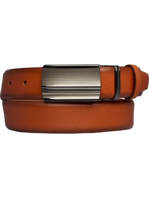 Goderi Deri, Kapaklı Tokalı, Taba Klasik, Kumaş Pantolon Kemeri 3.5 Cm_alt_ciz_taba_düz