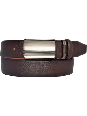 Goderi Deri, Kapaklı Tokalı, Koyu Kahverengi Klasik, Kumaş Pant. Kemeri 3.5 Cm_alt_ciz_koka_flo