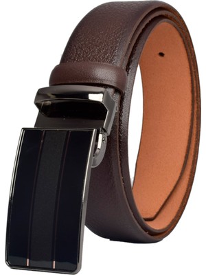 Goderi Deri, Kapaklı Tokalı, Koyu Kahverengi Klasik, Kumaş Pantolon Kemeri 3.5 CM_SIYAH2_KOKFLO