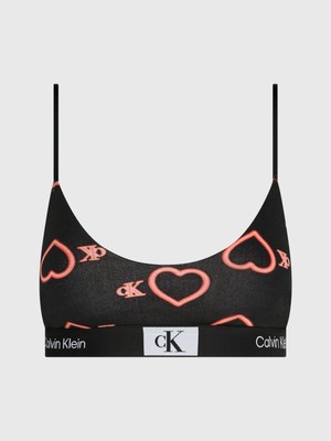 Calvin Klein Kadın Marka Logolu Elastik Bantlı Günlük Kullanıma Uygun Siyah Sütyen 000QF7477E-H1R