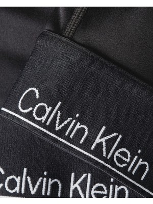 Calvin Klein Kadın Marka Logolu Elastik Bel Bantlı Siyah Spor Sütyeni 00GWS4K227-BAE