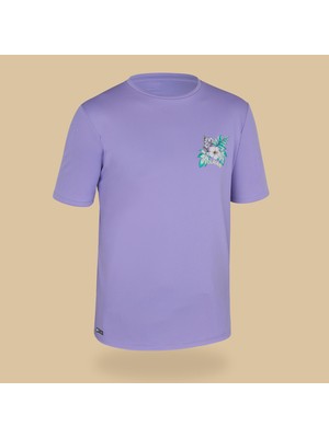 Olaian Çocuk Standart Kesim Kısa Kollu UV Korumalı Tişört - Mor - 100