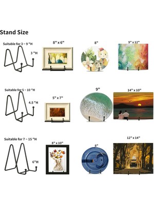 Archive 4,3 Inç 5 Paket Siyah Metal Teşhir Standları Plaka Standı Plaka Tutucu Ekran Resim, Dekoratif Plaka, Kitap Için Standlar,организаторы Hmoe (Yurt Dışından)
