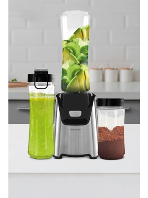 Goldmaster Mixgrind 2in1 Paslanmaz Çelik Bıçaklı Kişisel Smoothie Blender ve Kahve Baharat Öğütücü