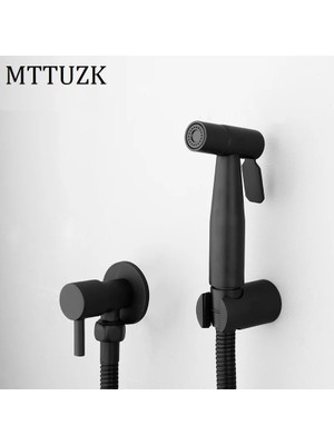 Mingjin Shop2 Püskürtme Tabancası Tutucu Stili Mttuzk Mat Siyah Bide Banyo Duş Başlığı Bide Tuvalet Püskürtücü Hygieower Bide Dokunun Duvara Monte Bide Musluk (Yurt Dışından)