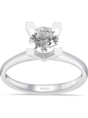 Keops Pırlanta E Renk 0.90 Karat Pırlanta Tektaş Yüzük - Hrd Sertifikalı