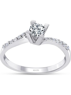 Keops Pırlanta F Renk Toplam 0.34 Karat Pırlanta Tektaş Yüzük