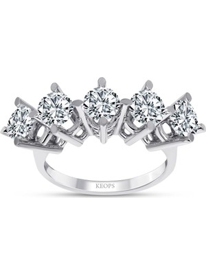 Keops Pırlanta 2 Karat D Renk Pırlanta Beştaş Yüzük