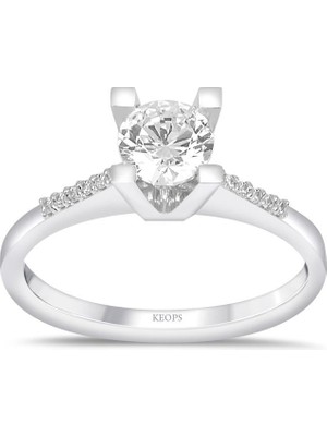 Keops Pırlanta Toplam 0,64 Karat Pırlanta  Tektaş Yüzük - Hrd Sertifikalı