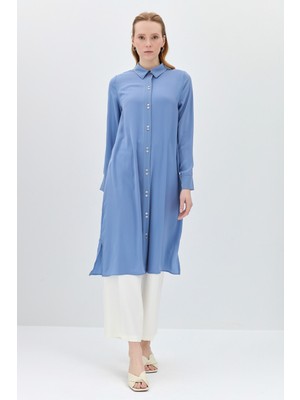 Nihan Basic Tunik  Mavi