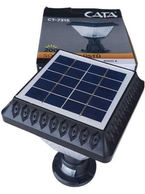 Cata Güneş Enerjili Solar Bahçe Armatür 30W Beyaz CT-7315