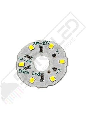 12Volt 3Watt Smd 5630 Ledli Led Modül Beyaz 10mm Delik Çaplı 12V 3W Avize Ledi 30mm(3 Adet)