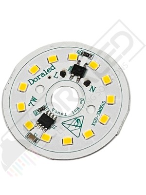 Dora Led 220Volt 7Watt Smd 2835 Ledli Led Modül 10mm Delik Çaplı Gün Işığı  220V 7W Avize Ledi 44mm(3 Adet)