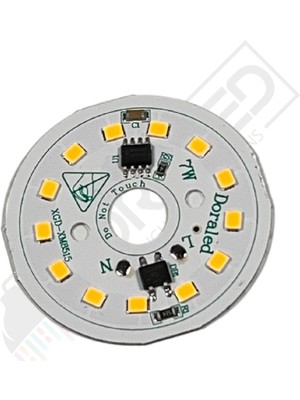 Dora Led 220Volt 7Watt Smd 2835 Ledli Led Modül 10mm Delik Çaplı Gün Işığı  220V 7W Avize Ledi 44mm(3 Adet)