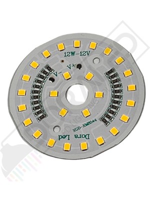 Dora Led 12Volt 12Watt Smd 5630 Ledli Led Modül Gün Işığı 10mm Delik Çaplı 12V 12W Avize Ledi 60mm(3 Adet)