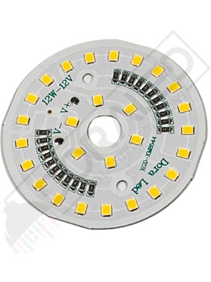 Dora Led 12Volt 12Watt Smd 5630 Ledli Led Modül Gün Işığı 10mm Delik Çaplı 12V 12W Avize Ledi 60mm(3 Adet)