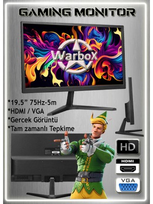 Warbox Raze Pro İ5 650 8gb Ram 128gb Ssd GT 730-4GB E.Kartı 19.5" FHD Monitör