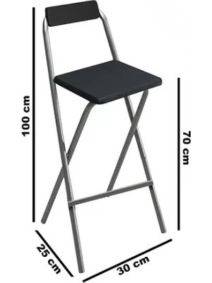 Güzelkan Katlanır Mutfak Sandalyesi Bar Taburesi Katlanır Koltuk Füme 1022