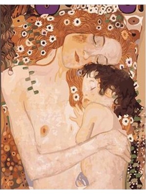 I Am Art Gustav Klimt Anne ve Çocuk Kasnaklı Sayılarla Boyama Seti