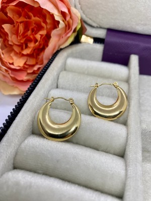 Myra Premium Gold Kadın Çelik Oval Küpe