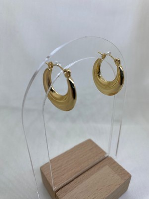 Myra Premium Gold Kadın Çelik Oval Küpe